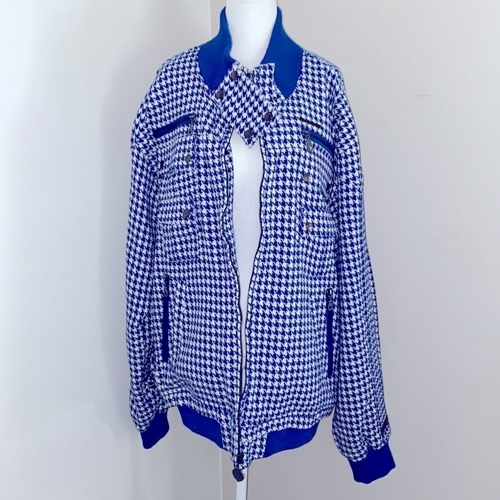 Live Mechanics houndstooth bomber jacket - Picture 1 of 15